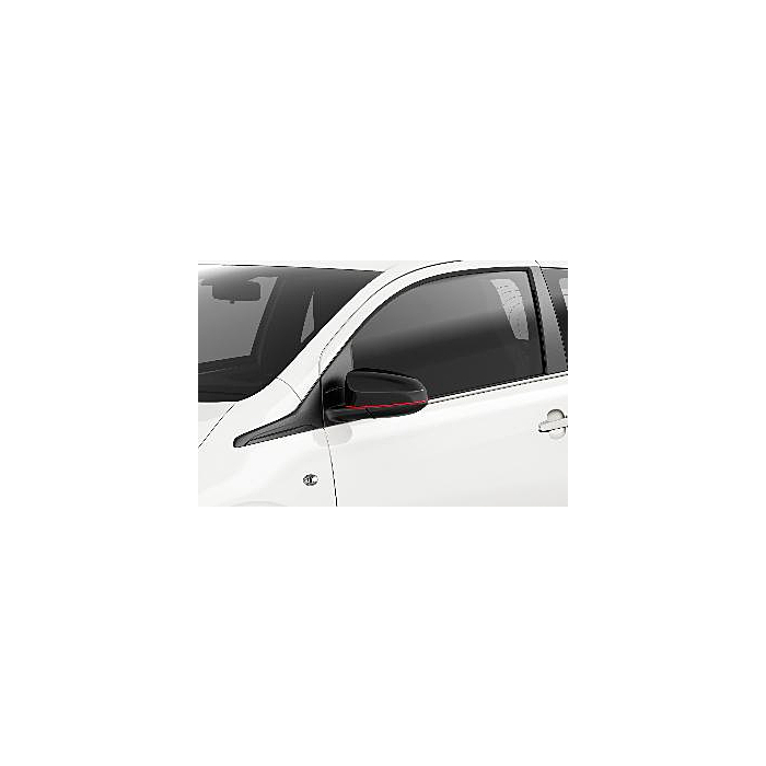 Peugeot 108 mirror covers Ligne S (black with red stripe)
