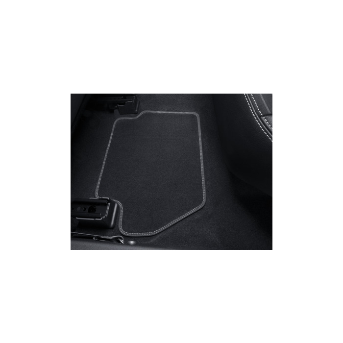 Ford EcoSport (10/2013 - ..) floor mats, Premium velour rear, metallic gray with double gray stitching