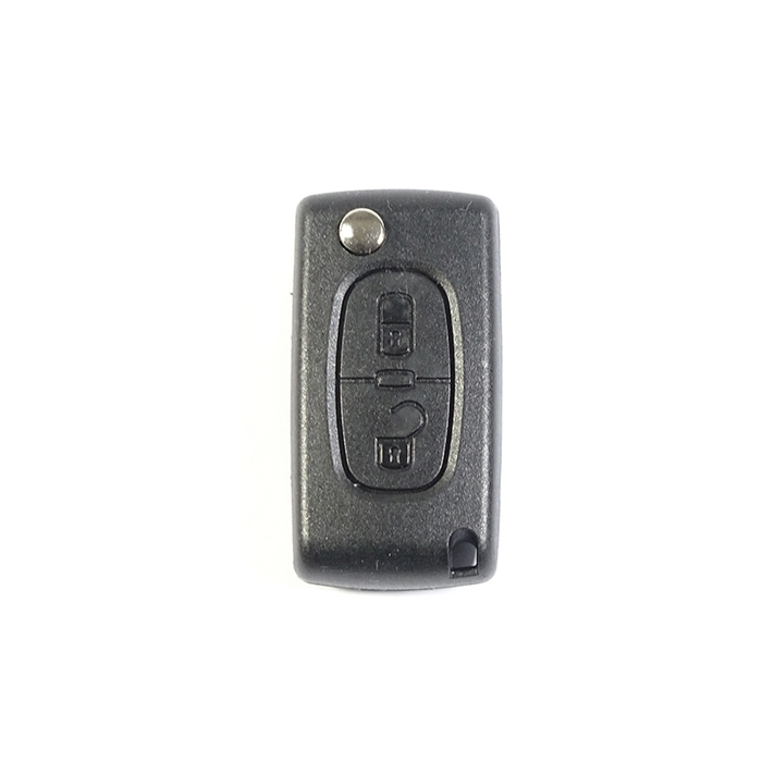 Citroën folding key housing with 2 buttons WITHOUT battery on board