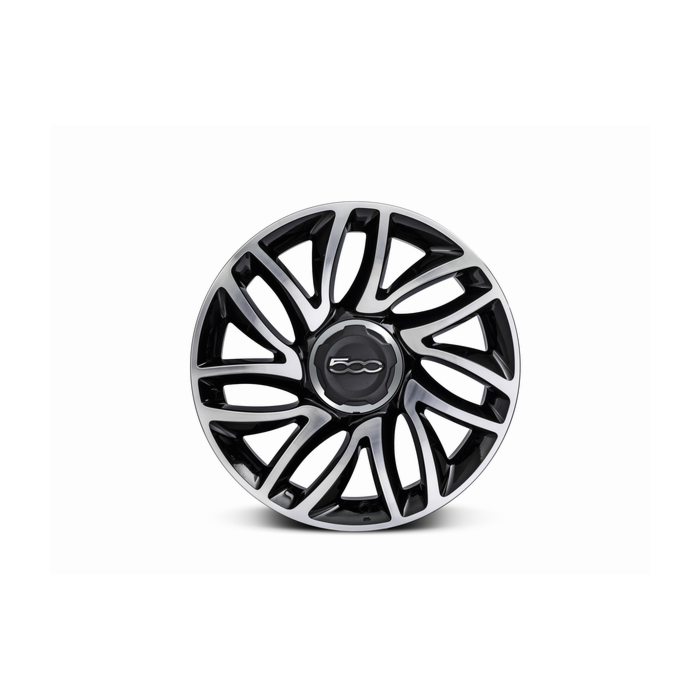 Fiat 500L alloy rim kit 17" dual spoke black diamond-finish