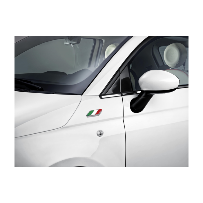 Fiat 500/500c badge Italian flag on front wing