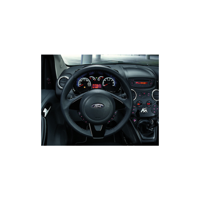 Ford Ka (03/2011 - 05/2014) leather steering wheel black
