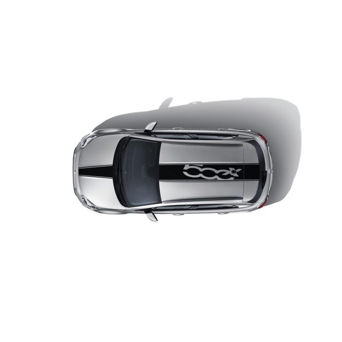 Fiat 500X decals black for roof and motor hood