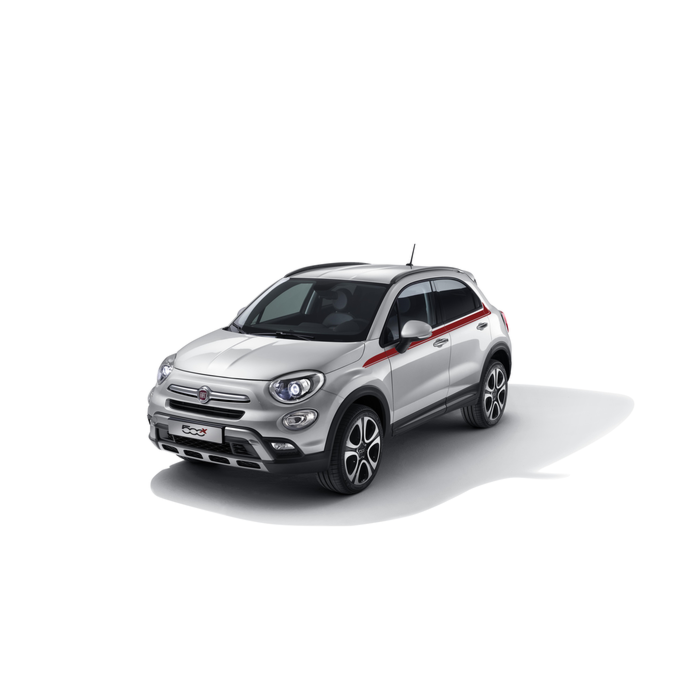 Fiat 500X decals side red