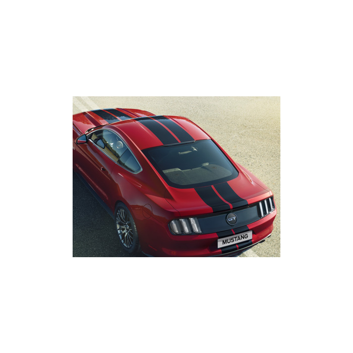 Ford Mustang (03/2018 - 03/2023) herpa print Racing stripes Over-the-top, glossy black