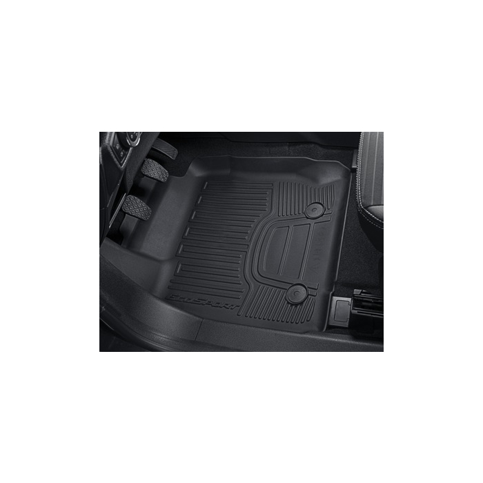 Ford EcoSport (10/2017 - ..) floor mats, all-weather with raised edges, front, black