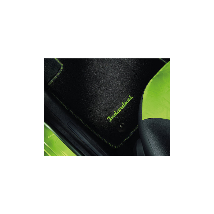 Ford Ka 09/2008 - 09/2012 floor mats, premium velours front, black with Individual-logo