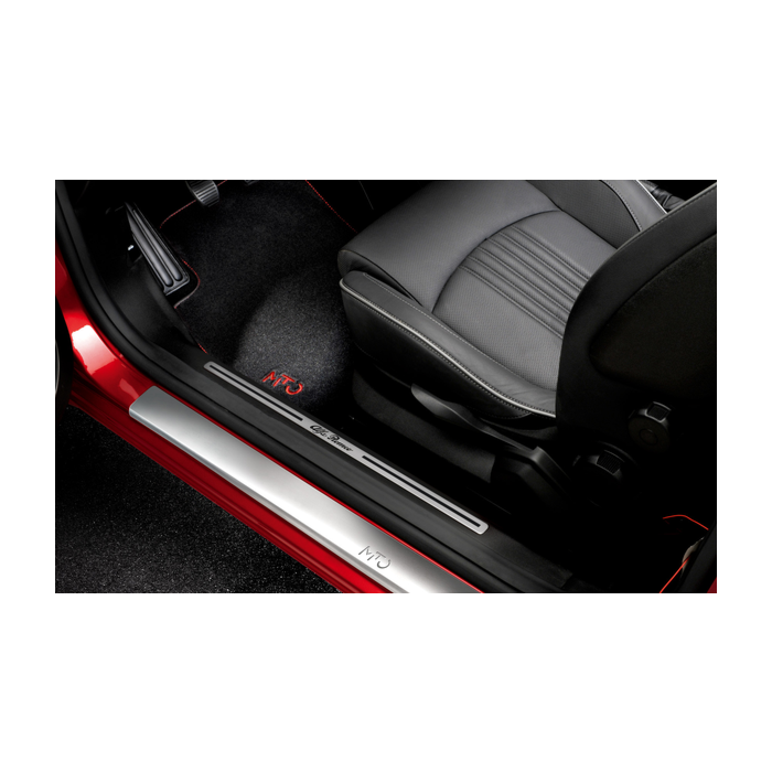 Alfa Romeo Mito scuff plates inox with Mito logo