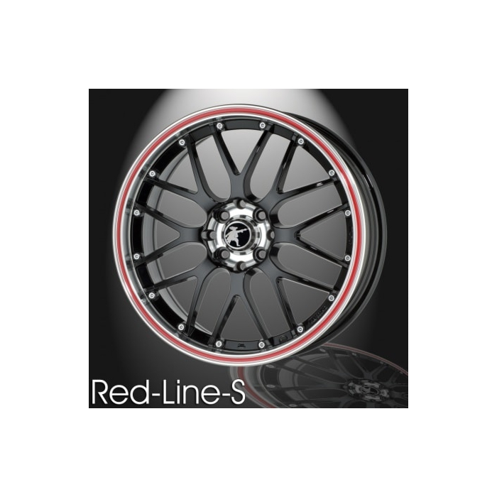 Musketier Peugeot 308 (2013 - ..) alloy wheel Red-Line-S 8x18 black edge polished, red edge