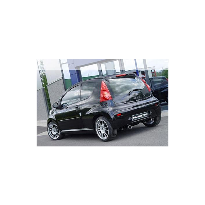 Musketier Citroën C1 / Peugeot 107 / Toyota Aygo 2005 - 2014 duplex stainless steel exhaust 1xØ90 mm