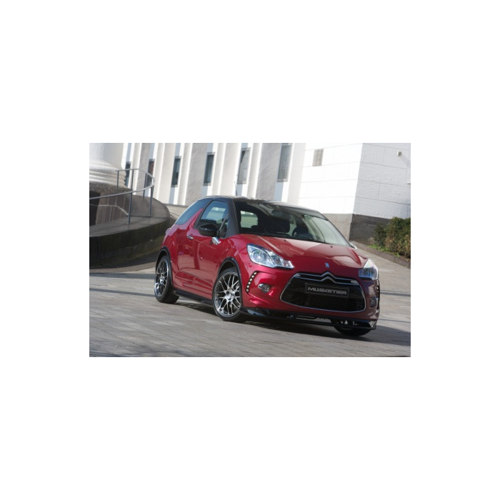 Musketier Citroën DS3 spoiler kit Tiburon , black with 2xØ101mm Center-sport exhaust