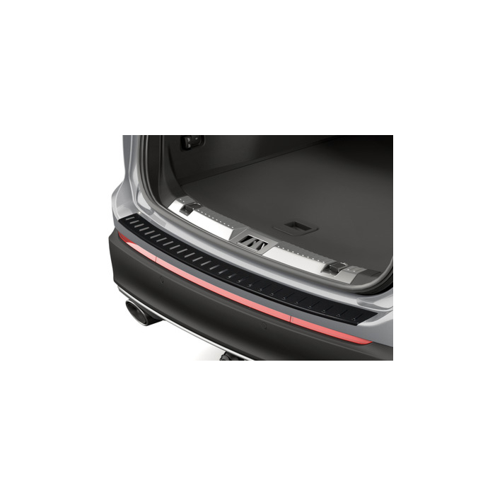 Ford Edge (01/2016 - ..) rear bumper protector, shaped, glossy black