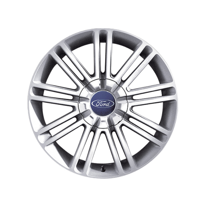 Ford lichtmetalen velg 17" 9x2-spaaks design, gepolijst zilver
