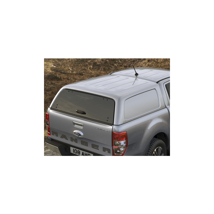 Ford Ranger (02/2019 - ..) double cab hard top without side windows, Moondust Silver
