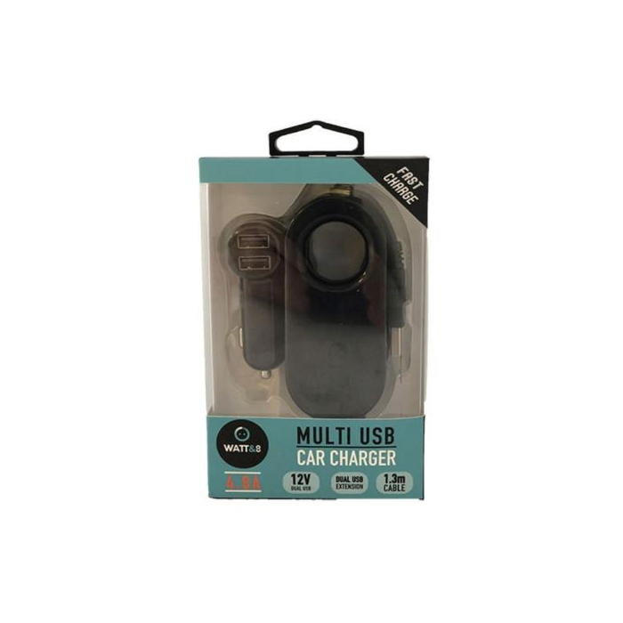 12-V charger with 2 front USB and 2 rear USB