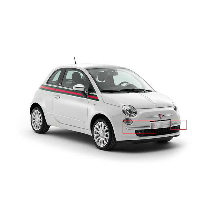 Fiat 500/500c 2007 - 2015 voorbumper sierlijst chroom