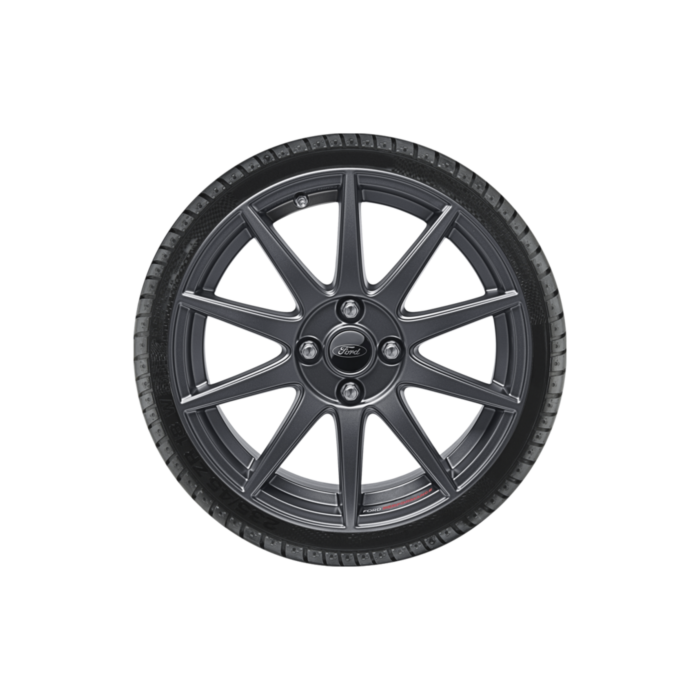 Ford Fiesta (07/2017 - 2023) alloy wheel with winter tire 17", 10-spoke design, Magnetite Matt, Ford Performance