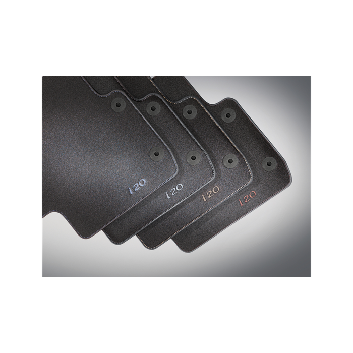 Hyundai i20 Active (2016 - .. ) floor mats, velour with beige accent, LHD