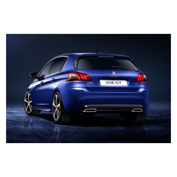 Peugeot 308 (2013 - 2021) GT-line rear bumper diffuser (with end pipes)