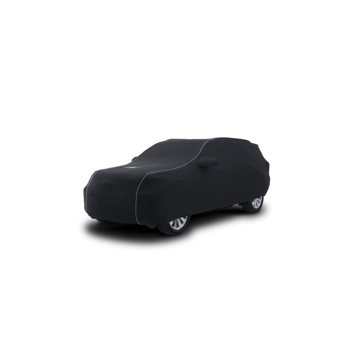 Ford Explorer (08/2019 - ..) premium black protective cover, with white piping and white Ford oval