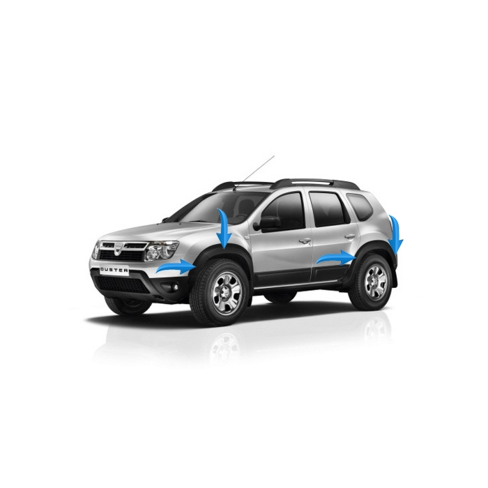 Dacia Duster 2010 - 2018 wheel arches extenders front and rear