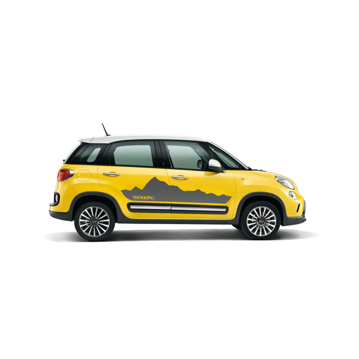 Fiat 500L / 500L Trekking decals "skyline" dark silver
