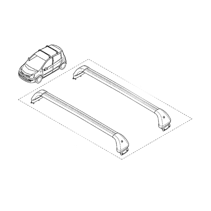 Renault Modus (2004 - 2012) roof base carriers