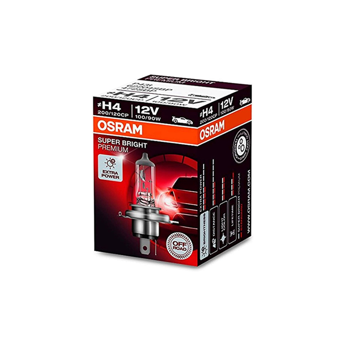 Osram H4 BiLux halogen bulb clear 62204SBP P43t 80/100 Watt Long Life