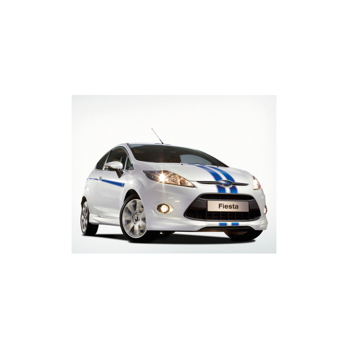 Ford Fiesta 09/2008 - 07/2017 striping for hood and tailgate, blue