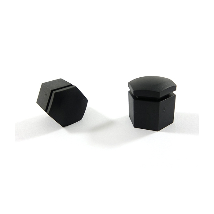 Opel caps for the wheel nuts black 24 mm high / 23 mm wide (set of 20 pieces)