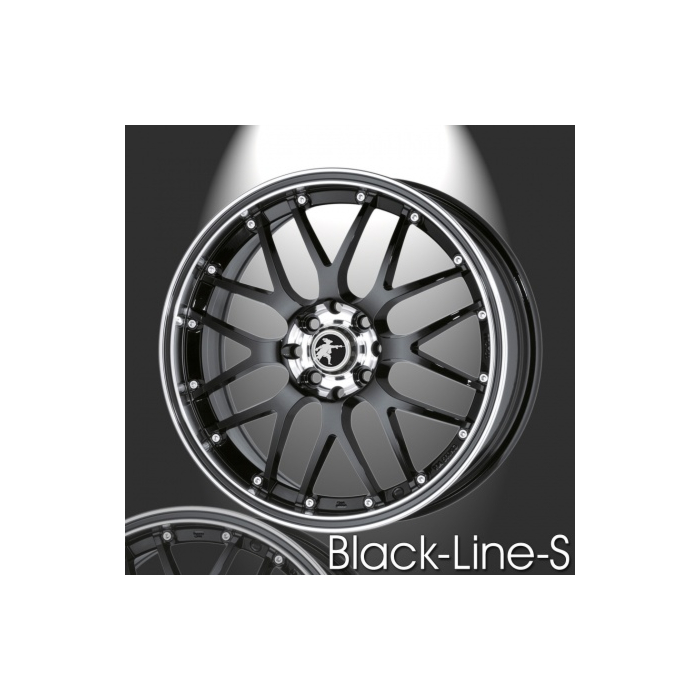 Musketier Citroën DS3 / DS4 / DS5 alloy wheel Black-Line-S 7,5x18 black edge polished, black edge