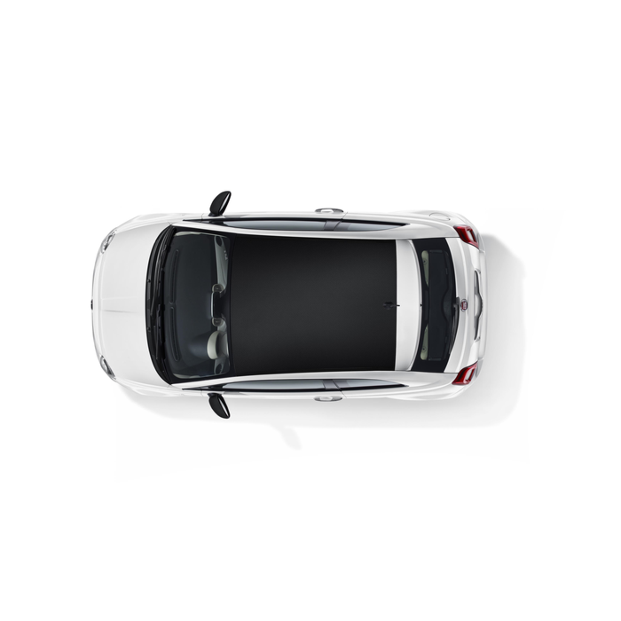 Fiat 500 wrapped roof micro carbon black