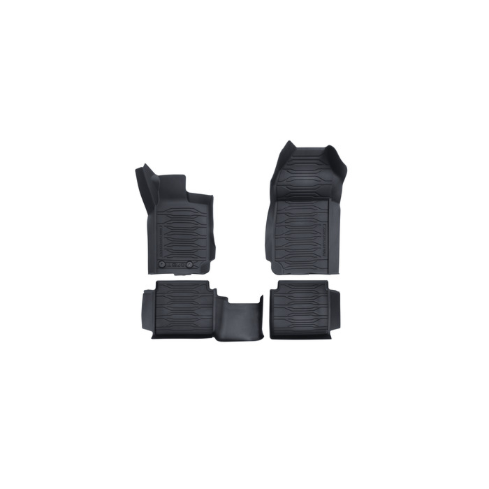 Ford Ranger (11/2011 - 11/2022) floor mats all-weather, front and rear, Performance logo (Super single cab)