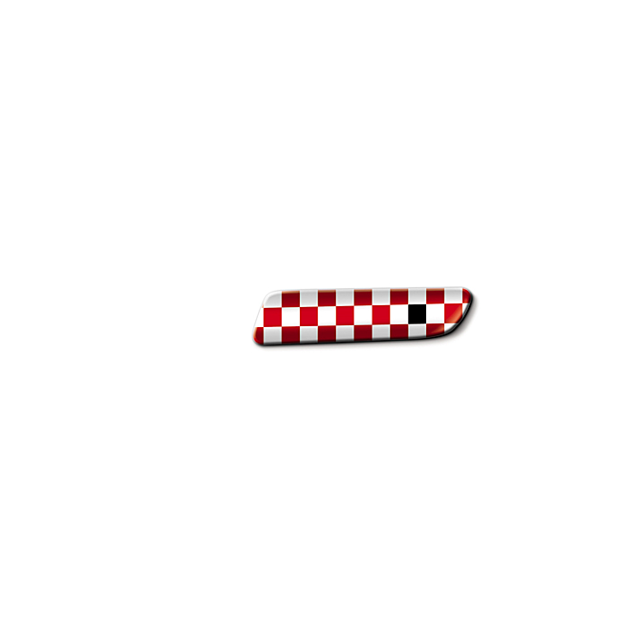 Fiat 500/500c red chequered badge