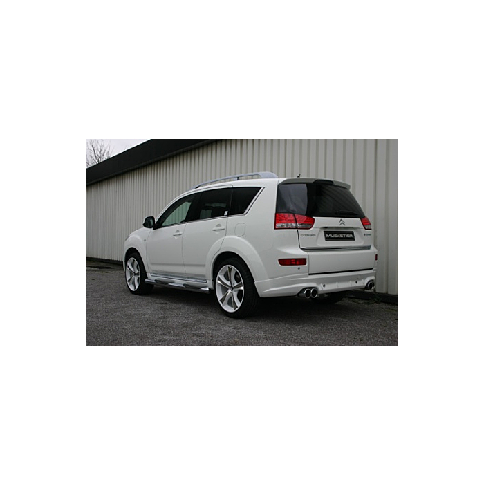 Musketier Citroën C-Crosser / Peugeot 4007 duplex stainless steel exhaust 2xØ90 mm + rear bumper spoiler
