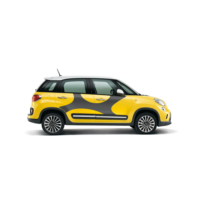 Fiat 500L sticker 'elastic' band dark grey