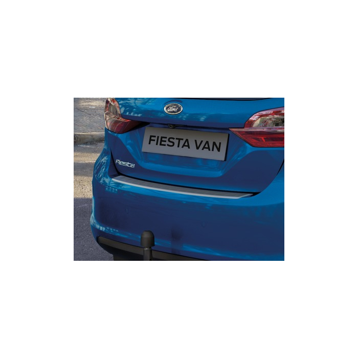 Ford Fiesta (07/2017 - 2023) rear bumper protector, brushed stainless steel
