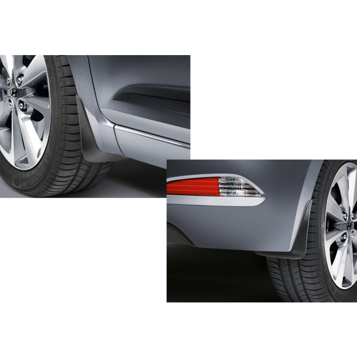 Hyundai i20 5-drs (2015 - ..) mud flaps kit, front and rear