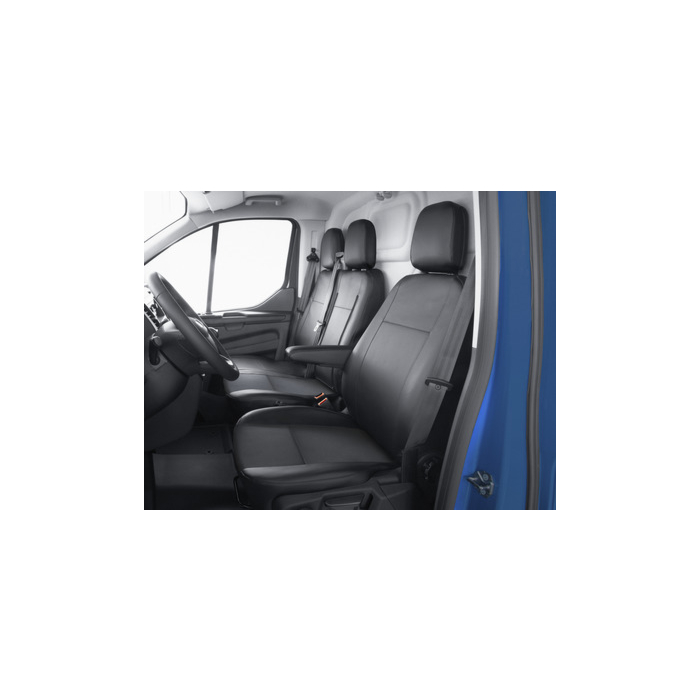 Ford Tourneo / Transit Custom (02/2018 - 09/2023) premium seat cover driver's seat front, black artificial leather