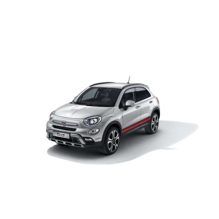 Fiat 500X decals side red
