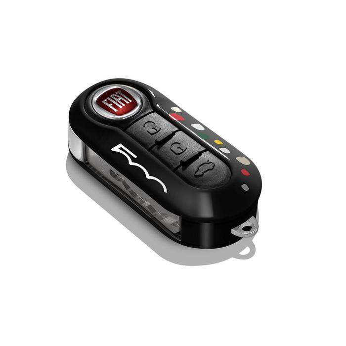 Fiat 500 key cover black key cover with 500 logo