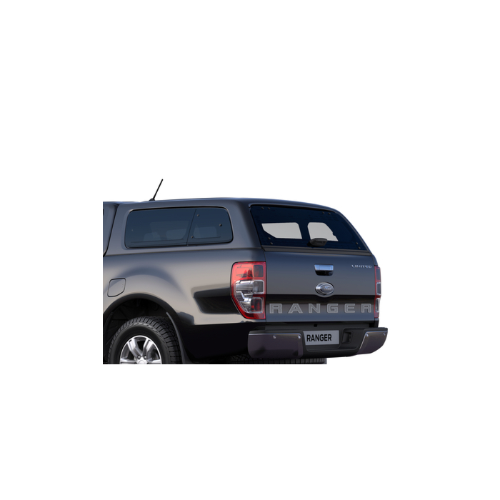 Ford Ranger (02/2019 - ..) double cab hard top with side windows, Absolute Black