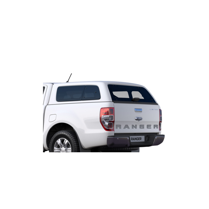 Ford Ranger (02/2019 - ..) double cab hard top with side windows, Frozen White