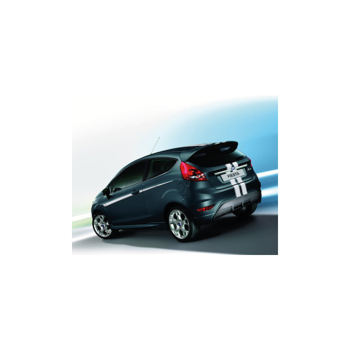Ford Fiesta 09/2008 - 07/2017 striping for front- and rear bumper, white