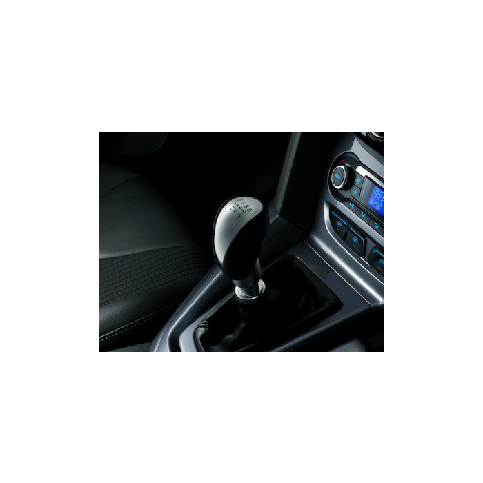 Ford Focus (01/2011 - 08/2014) gear shift knob black leather and aluminum design