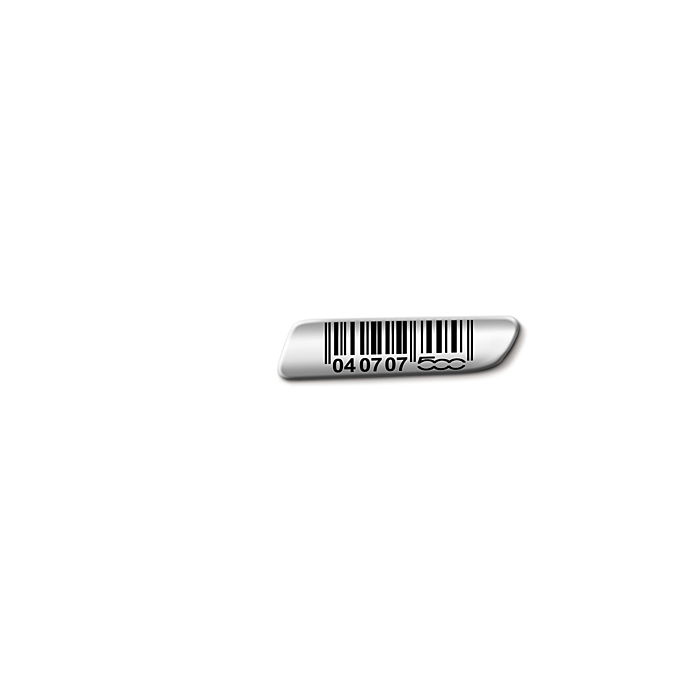 Fiat 500/500c barcode badge