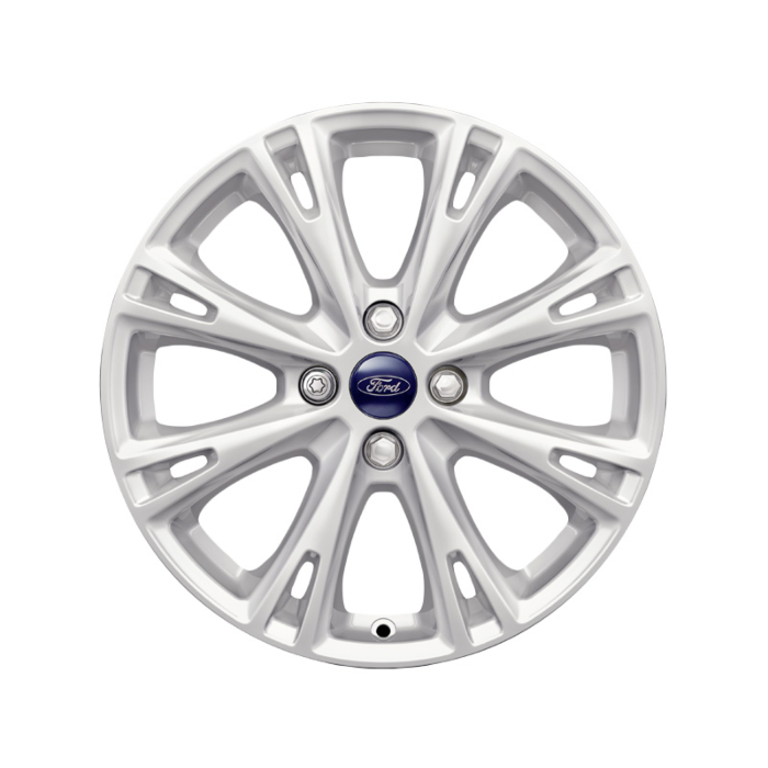 Ford Fiesta (09/2008 - 06/2017) alloy wheel 17" 8-spoke design, Sparkle silver