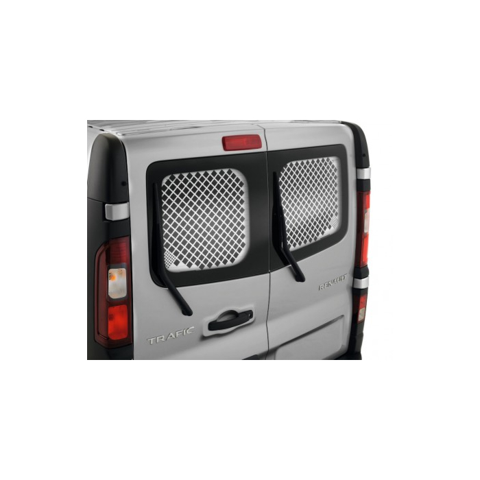 Renault Trafic / Opel Vivaro (2014 - 2019) window protection grille rear - swinging doors