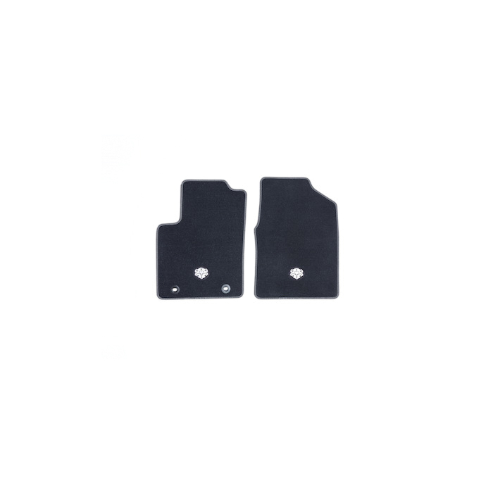 Ford Ka 09/2008 - 09/2012 floor mats, premium velours front, black with white stitching