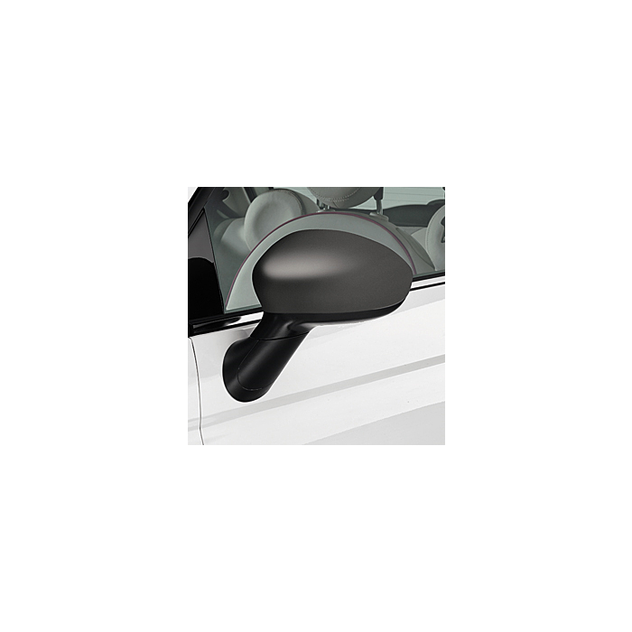 Fiat 500/500c wrapped side mirror covers in matt titanium
